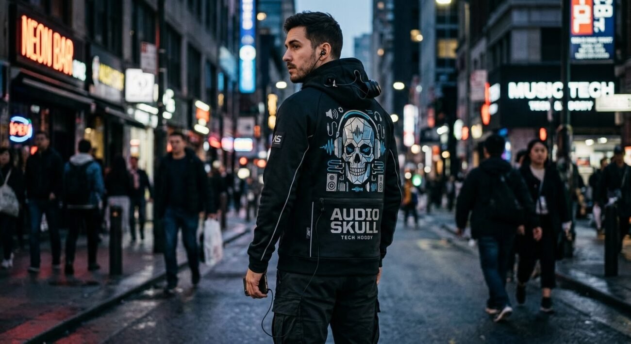 Audio Skull Tech Hoody for outdoor fishing and sun protection