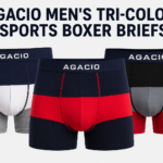 Agacio Men's Tri-Color Sports Boxer Briefs
