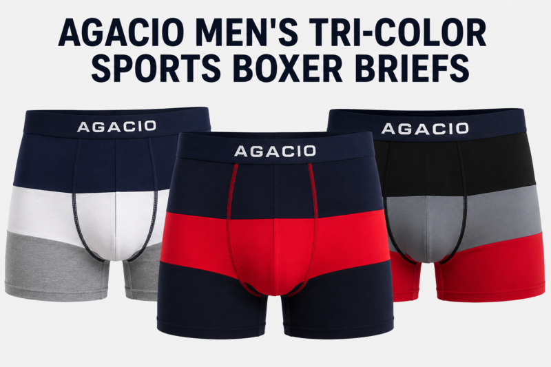 Agacio Men’s Tri-Color Sports Boxer Briefs: Features & Guide