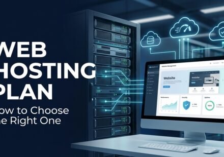 Web hosting plan guide showing server infrastructure and website hosting options